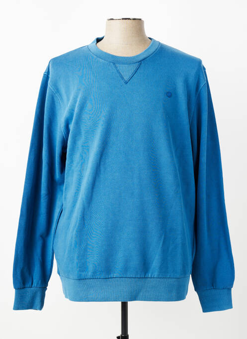 Sweat-shirt stretch manches longues bleu SERGE BLANCO homme