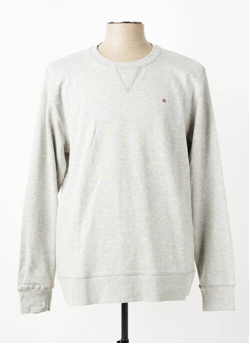 Sweat-shirt stretch manches longues gris SERGE BLANCO homme