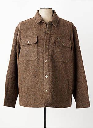 Veste casual poignets pressionnés marron LEE homme