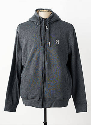 Veste casual finition intérieure fourrure synthétique gris OXBOW homme