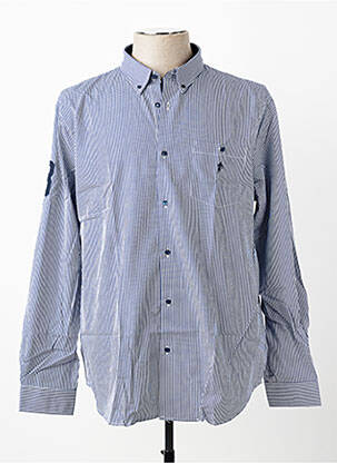 Chemise manches longues coupe cintrée bleu RUCKFIELD homme