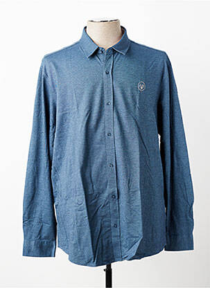 Chemise manches longues coupe cintrée bleu RUCKFIELD homme