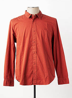 Chemise manches longues coupe cintrée orange LEE homme