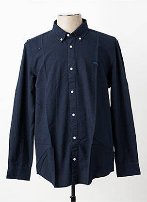 Chemise manches longues coupe cintrée bleu WRANGLER homme
