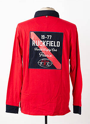Polo manches longues manches longues rouge RUCKFIELD homme