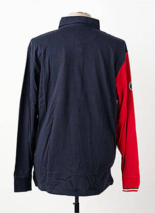 Polo manches longues manches longues bleu RUCKFIELD homme