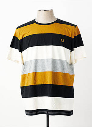 T-shirt broderie manches courtes noir FRED PERRY homme