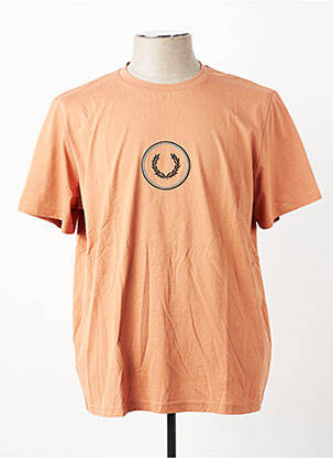 T-shirt broderie manches courtes orange FRED PERRY homme