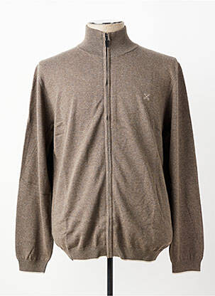 Gilet manches longues tissage chiné marron OXBOW homme