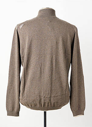 Gilet manches longues tissage chiné marron OXBOW homme