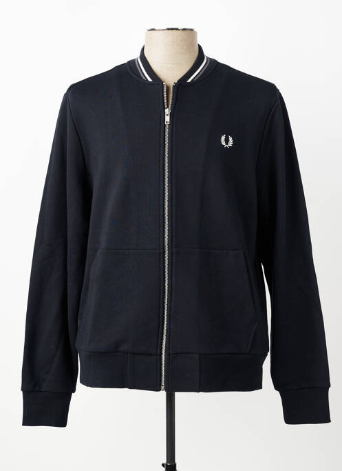 Veste casual resserrée sur le bas noir FRED PERRY homme