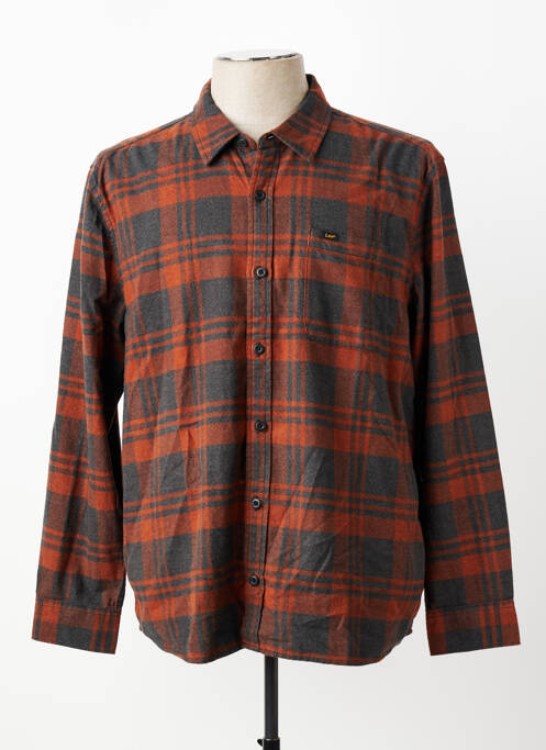 Chemise manches longues imprimé écossais orange LEE homme