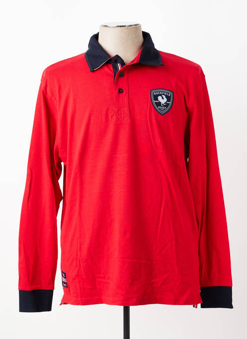 Polo manches longues manches longues rouge RUCKFIELD homme