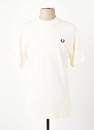 T-shirt broderie manches courtes beige FRED PERRY homme