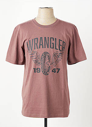 T-shirt coupe cintrée manches courtes rouge WRANGLER homme