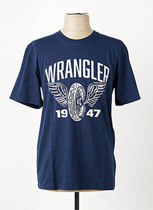 T-shirt coupe cintrée manches courtes bleu WRANGLER homme