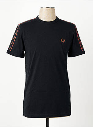 T-shirt broderie manches courtes noir FRED PERRY homme