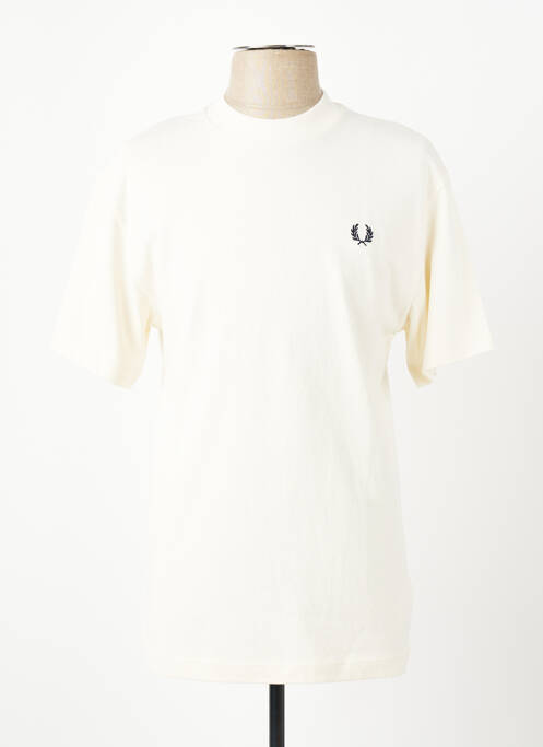 T-shirt broderie manches courtes beige FRED PERRY homme