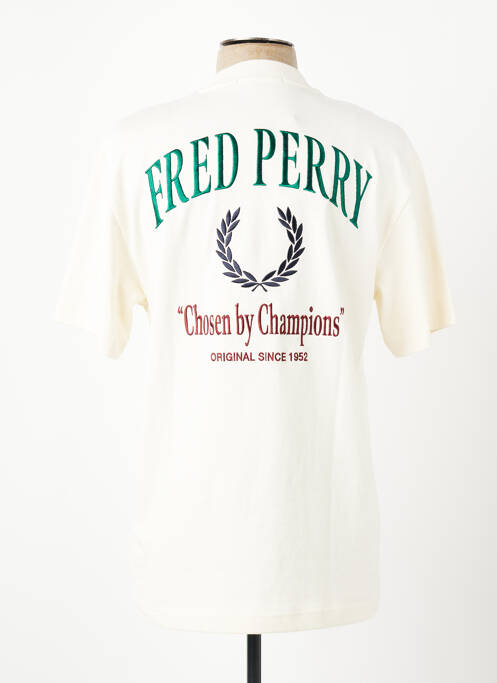 T-shirt broderie manches courtes beige FRED PERRY homme