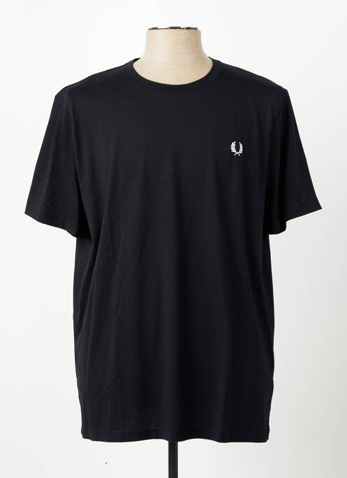 T-shirt broderie manches courtes noir FRED PERRY homme