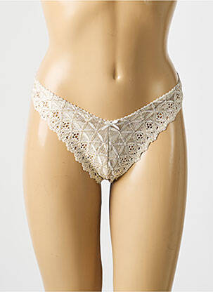 Culotte tissage satiné beige AUBADE femme