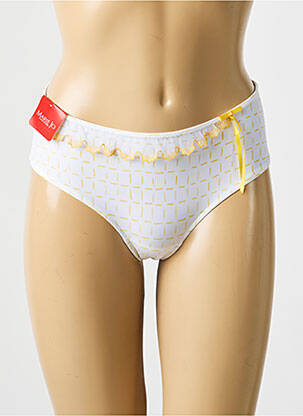 Culotte effet matière satinée jaune MARIE JO femme