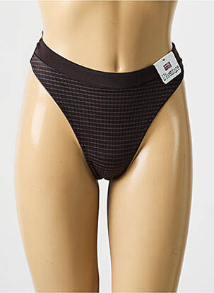 Tanga stretch marron MARIE JO femme