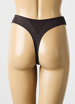 Tanga stretch marron MARIE JO femme
