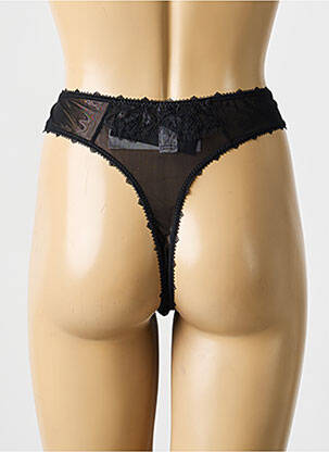 Tanga stretch noir EMPREINTE femme