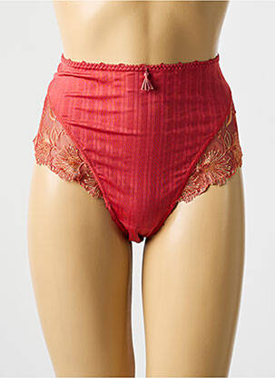 Culotte haute tissage satiné orange EMPREINTE femme