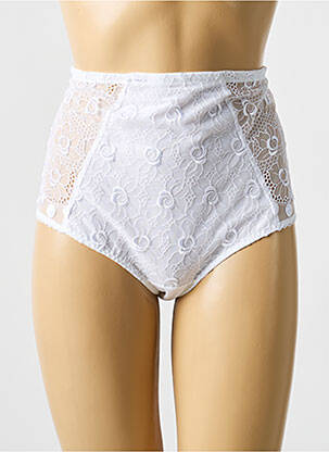 Culotte haute effet matière satinée blanc ELIXIR femme