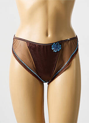 Culotte tissage satiné marron SIMONE PERELE femme