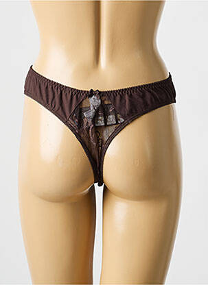 Tanga stretch marron EMPREINTE femme