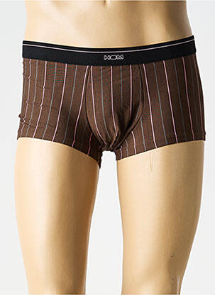 Boxer imprimé rayures marron HOM homme