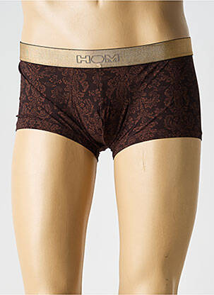 Boxer imprimé fantaisie marron HOM homme