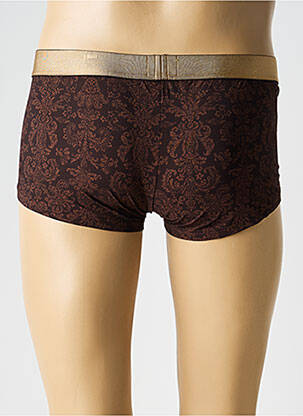 Boxer imprimé fantaisie marron HOM homme