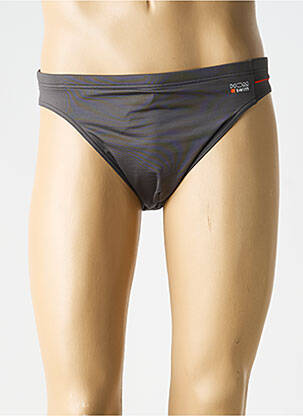 Slip de bain tissage satiné gris HOM homme