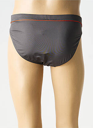 Slip de bain tissage satiné gris HOM homme