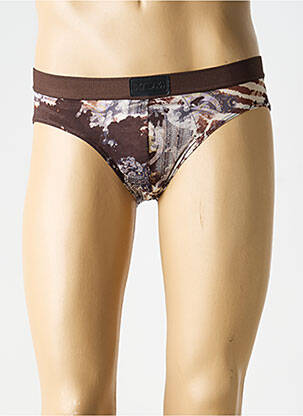 Slip imprimé fantaisie marron HOM homme
