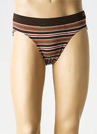 Slip imprimé rayures marron HOM homme