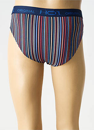 Slip imprimé rayures bleu HOM homme