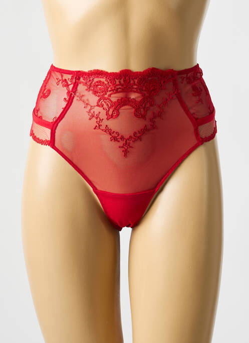 Culotte haute légère et transparente rouge ÉPRISE femme