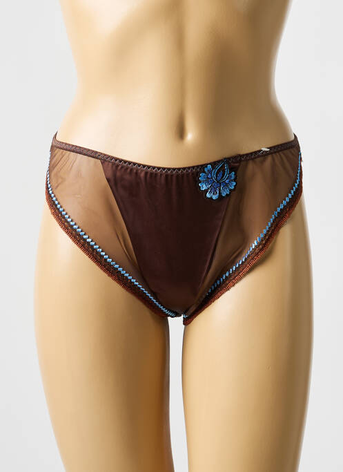 Culotte tissage satiné marron SIMONE PERELE femme