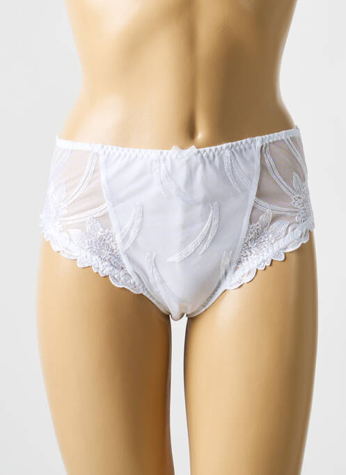 Culotte tissage satiné blanc BARBARA femme