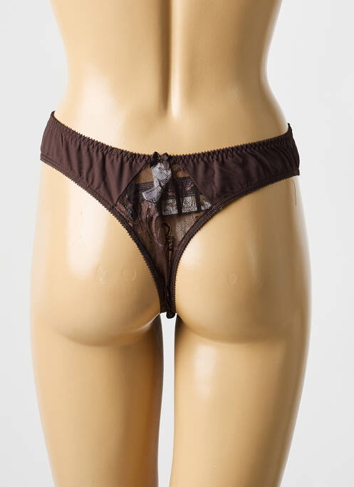 Tanga stretch marron EMPREINTE femme
