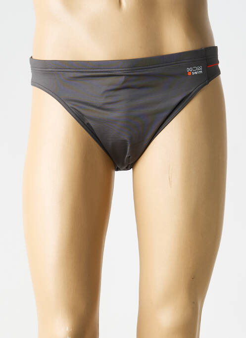 Slip de bain tissage satiné gris HOM homme