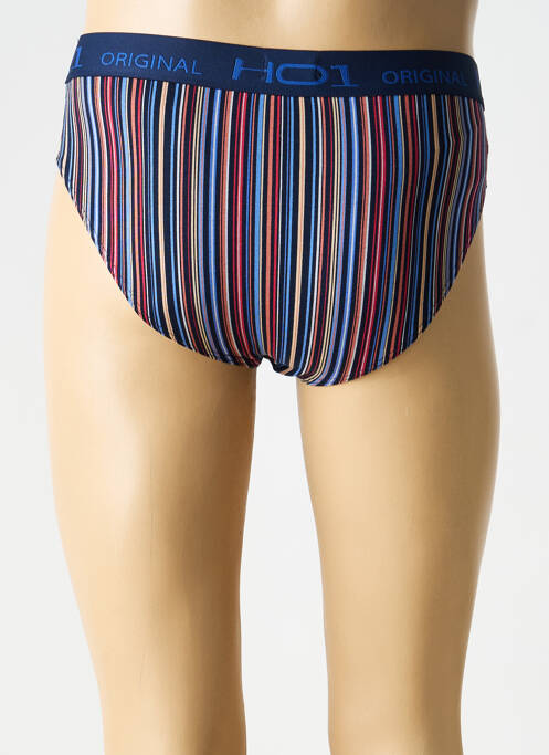 Slip imprimé rayures bleu HOM homme