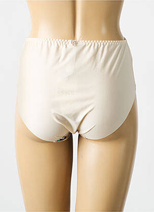 Culotte haute bi-matiére beige LOUISA BRACQ femme