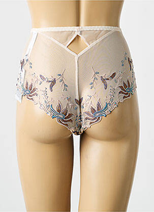 Culotte haute bi-matiére beige LOUISA BRACQ femme