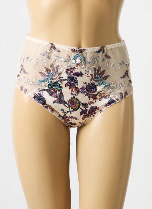 Culotte haute bi-matiére beige LOUISA BRACQ femme